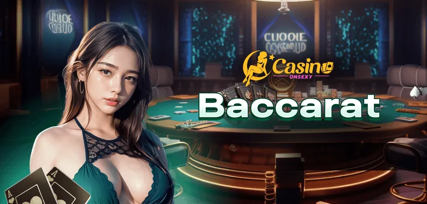 Bàn chơi Baccarat với các lá bài và chip cược